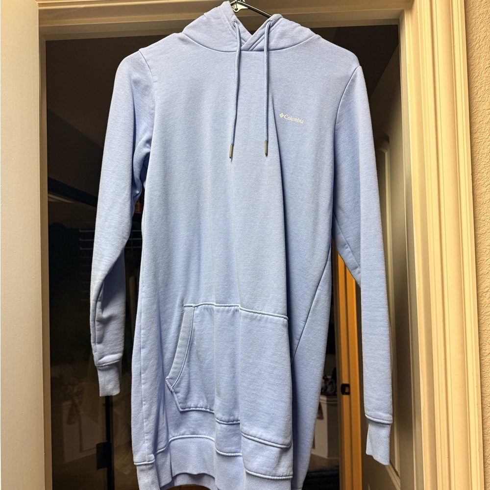 Columbia periwinkle Blue tunic length hoodie